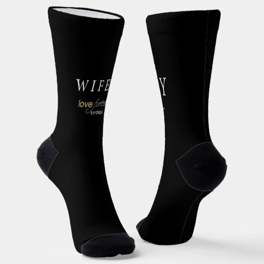 Personalisiertes Datum der ewigen Liebe Socken (Gewinkelt)