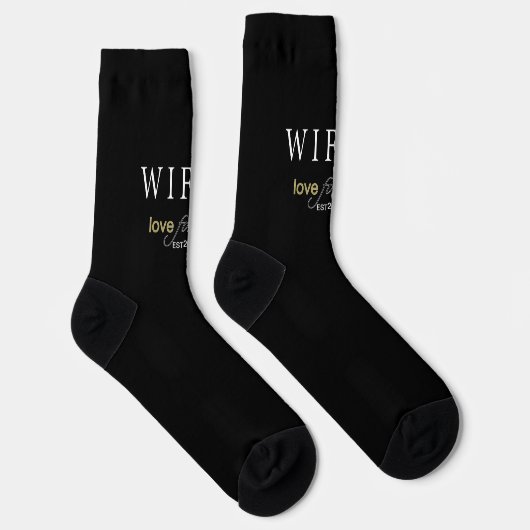 Personalisiertes Datum der ewigen Liebe Socken (Rechts)