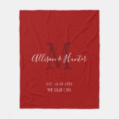 Personalisiertes Datum der Neuauflage Fleecedecke (Vorderseite)