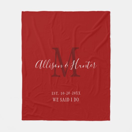 Personalisiertes Datum der Neuauflage Fleecedecke (Vorderseite)