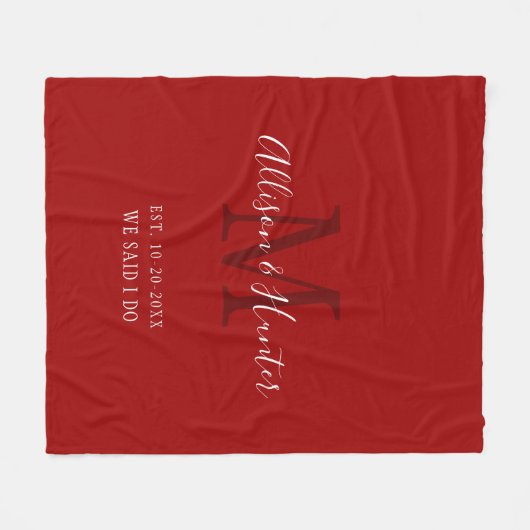 Personalisiertes Datum der Neuauflage Fleecedecke (Vorderseite (Horizontal))