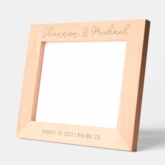 Personalisiertes Datum für den Hochzeitstich Geätzte Rahmen (Links)