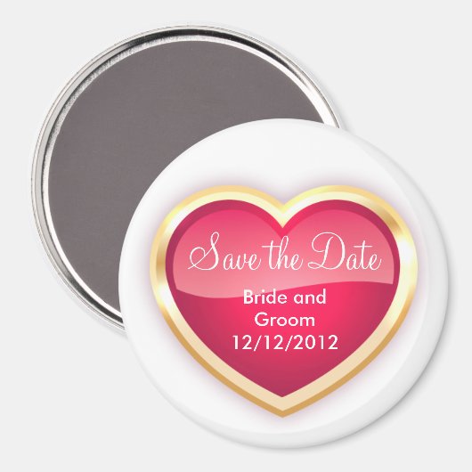 Personalisiertes Datumsfenster speichern Magnet (Vorderseite/Rückseite)