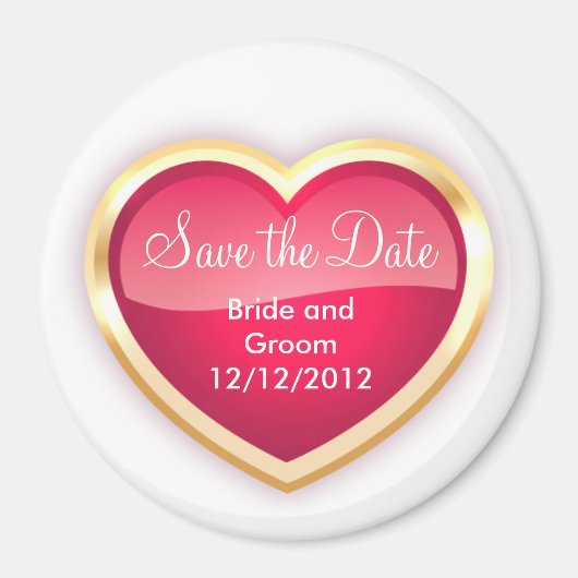 Personalisiertes Datumsfenster speichern Magnet (Vorne)