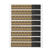 Personalisiertes Déco-Muster aus Gold und Schwarz (Bogen)