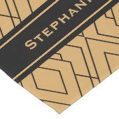Personalisiertes Déco-Muster aus Gold und Schwarz Großer Tischläufer (Ecke)