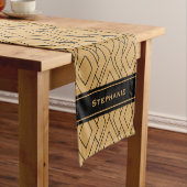 Personalisiertes Déco-Muster aus Gold und Schwarz Großer Tischläufer (Beispiel)