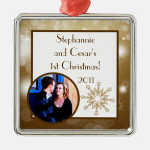 Personalisiertes Dekor Weihnachtskupfer Weichzeich Silbernes Ornament