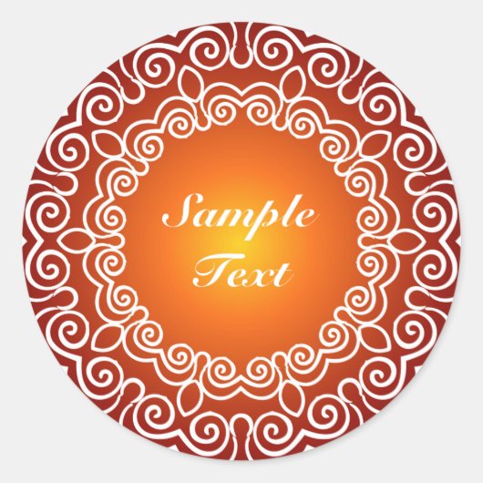 Personalisiertes Dekordesign Runder Aufkleber (Vorderseite)