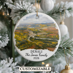 Personalisiertes Denali-Nationalpark, Alaska nach Keramik Ornament