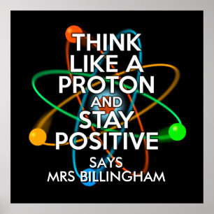 Personalisiertes Denk wie ein Proton Wissenschaft Poster