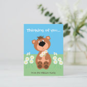 Personalisiertes Denken Sie an einen Niedlichen Fu Postkarte (Stehend Vorderseite)