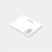 Personalisiertes DENKEN WIE EIN PROTON UND BLEIBE Post-it Klebezettel (angewinkelt)