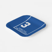 Personalisiertes Derby Party Horse 3 blaues Papier Pappteller (Gewinkelt)