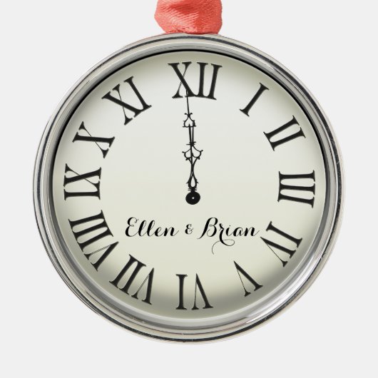 Personalisiertes des Sylvesterabends Ornament Aus Metall (Vorne)