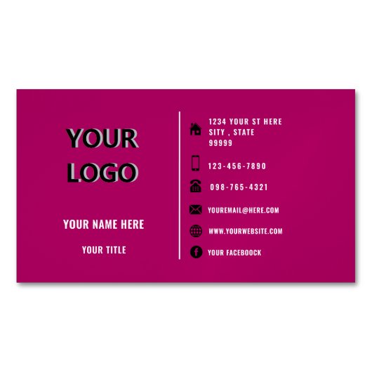 Personalisiertes Design Business Card Magnet (Vorderseite)