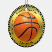Personalisiertes Design der Basketball Champions L Keramik Ornament (Links)