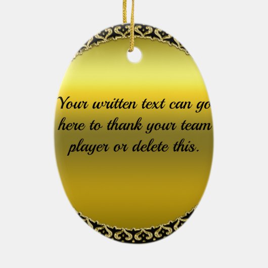 Personalisiertes Design der Basketball Champions L Keramik Ornament (Hinten)