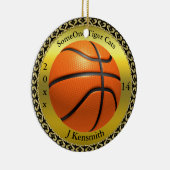 Personalisiertes Design der Basketball Champions L Keramik Ornament (Rechts)
