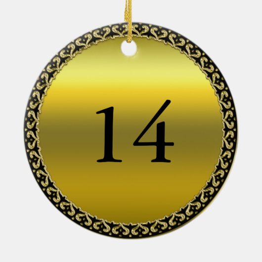 Personalisiertes Design der Basketball Champions L Keramik Ornament (Hinten)