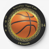 Personalisiertes Design der Basketball Champions L Pappteller (Vorderseite)