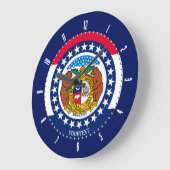 Personalisiertes Design der Staatsflagge von Misso Große Wanduhr (Winkel)