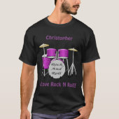 Personalisiertes Design des Drum-Kits T-Shirt (Vorderseite)