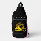 Personalisiertes Design des Golden Bowling Team Crossbody Bag (Vorderseite)