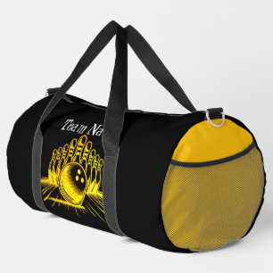Personalisiertes Design des Golden Bowling Team Duffle Bag
