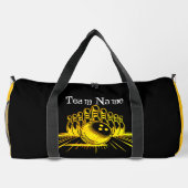 Personalisiertes Design des Golden Bowling Team Duffle Bag (Rückseite)