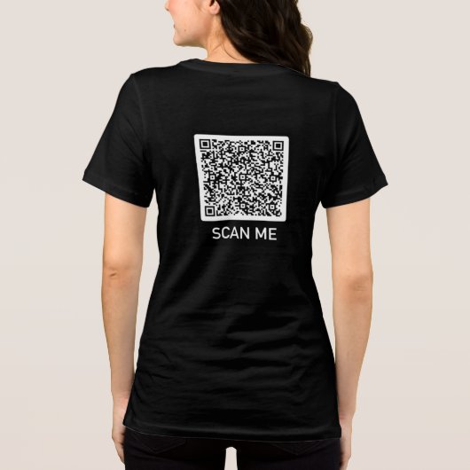 Personalisiertes Design: Eigener lustiger QR-Code Tri-Blend Shirt (Rückseite)