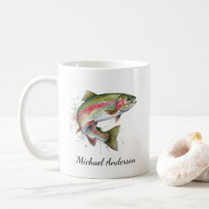 Personalisiertes Design für Angler – Forellen-Ange Kaffeetasse