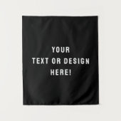 Personalisiertes Design für kleine schwarze Tapiss Wandteppich (Vorderseite)