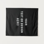 Personalisiertes Design für kleine schwarze Tapiss Wandteppich (Vorderseite (Horizontal))