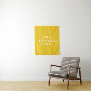 Personalisiertes Design für kleine Senf-Tapisserie Wandteppich