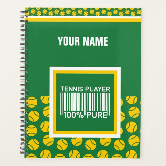 Personalisiertes Design für Tennisspieler, Trainer Planer (Vorderseite)