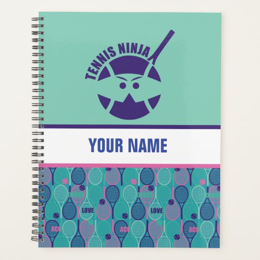 Personalisiertes Design für Tennisspieler, Trainer Planer (Vorderseite)