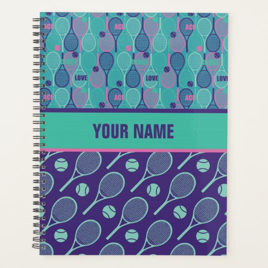 Personalisiertes Design für Tennisspieler, Trainer Planer (Vorderseite)