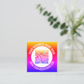 Personalisiertes Design Ihrer eigenen QR-Code-Busi Quadratische Visitenkarte (Stehend Vorderseite)