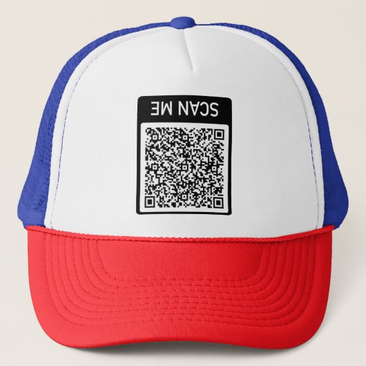 Personalisiertes Design Ihres eigenen QR-Code-Scan Truckerkappe (Vorderseite)