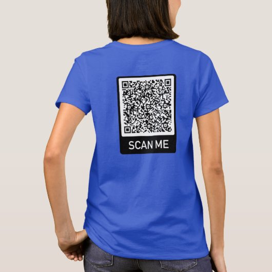 Personalisiertes Design Ihres eigenen QR-Code-T - T-Shirt (Rückseite)