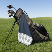 Personalisiertes Design in Blau, Weiß und Grau | Golfhandtuch (Gras)