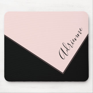 Personalisiertes Design in Rosa und Schwarz Mousepad