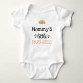 Personalisiertes Design [jeder Text] Kleiner Papo  Baby Strampler (Vorderseite)