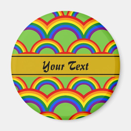 Personalisiertes Design mit nahtlosem Regenbogenmu Magnet (Vorne)