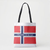 Personalisiertes Design mit norwegischer Flagge un Tasche (Vorderseite)