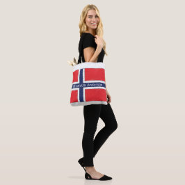 Personalisiertes Design mit norwegischer Flagge un Tasche
