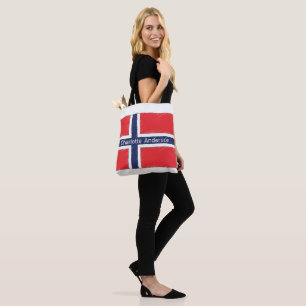 Personalisiertes Design mit norwegischer Flagge un Tasche