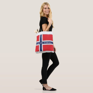 Personalisiertes Design mit norwegischer Flagge un Tasche