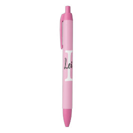 Personalisiertes Design mit rosa Monogramm-Schrift Kugelschreiber